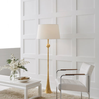 Dover Floor Lamp, a premium Decorative light by Visual Comfort. Close - up image of its design.