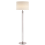 Riga Floor Lamp in Clear Glass and Polished Nickel with Linen Shade