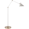 Charlton Floor Lamp in White and Hand-Rubbed Antique Brass