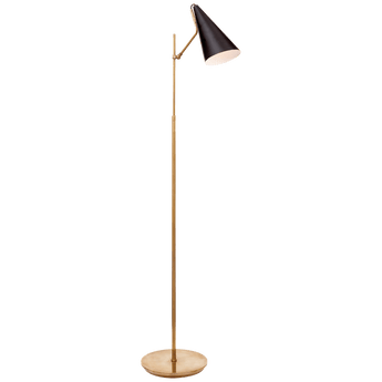 Clemente Floor Lamp in Hand-Rubbed Antique Brass