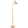 Clemente Floor Lamp in Hand-Rubbed Antique Brass with Black