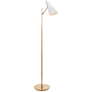 Clemente Floor Lamp in Hand-Rubbed Antique Brass with White