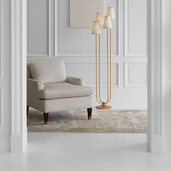 Montreuil Floor Lamp, a premium Decorative light by Visual Comfort. Close - up image of its design.