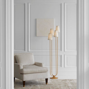 Montreuil Floor Lamp, a premium Decorative light by Visual Comfort. Close - up image of its design.