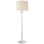 Beaumont Floor Lamp in White with Linen Shade