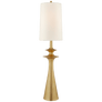 Lakmos Floor Lamp in Gild with Linen Shade