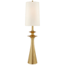 Lakmos Floor Lamp in Gild with Linen Shade
