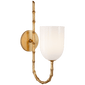 Edgemere Wall Light in Gild with White Glass