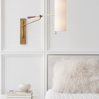 Frankfort Articulating Wall Light, a premium Functional light by Visual Comfort. Close - up image of its design.