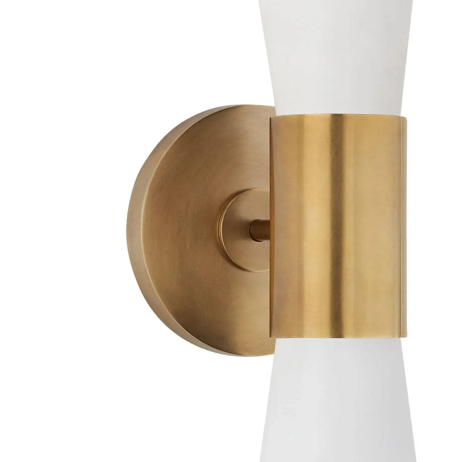 Clarkson Medium Narrow Sconce, a premium Decorative light by Visual Comfort & Co. Close - up image of its design.