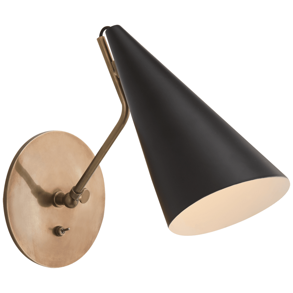 Clemente Wall Light in Hand-Rubbed Antique Brass