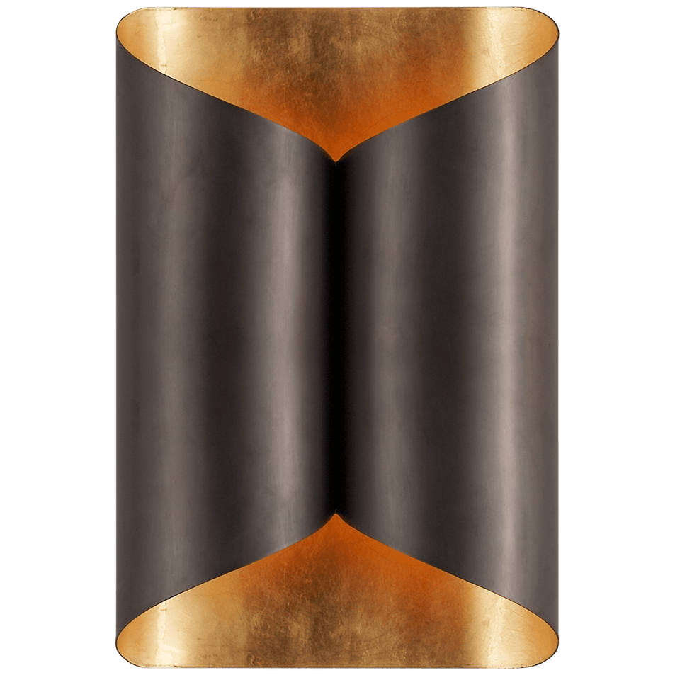 Selfoss Sconce in Bronze with Gild Interior