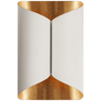 Selfoss Sconce in Plaster White with Brass Interior