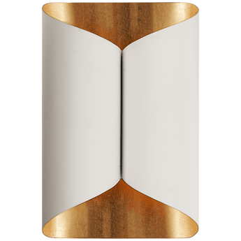 Selfoss Sconce in Plaster White with Brass Interior