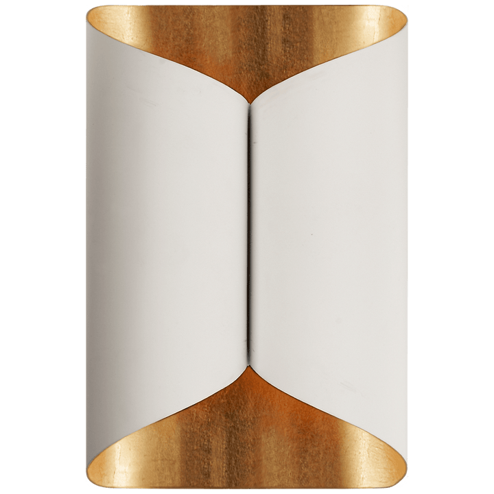 Selfoss Sconce in Plaster White with Brass Interior