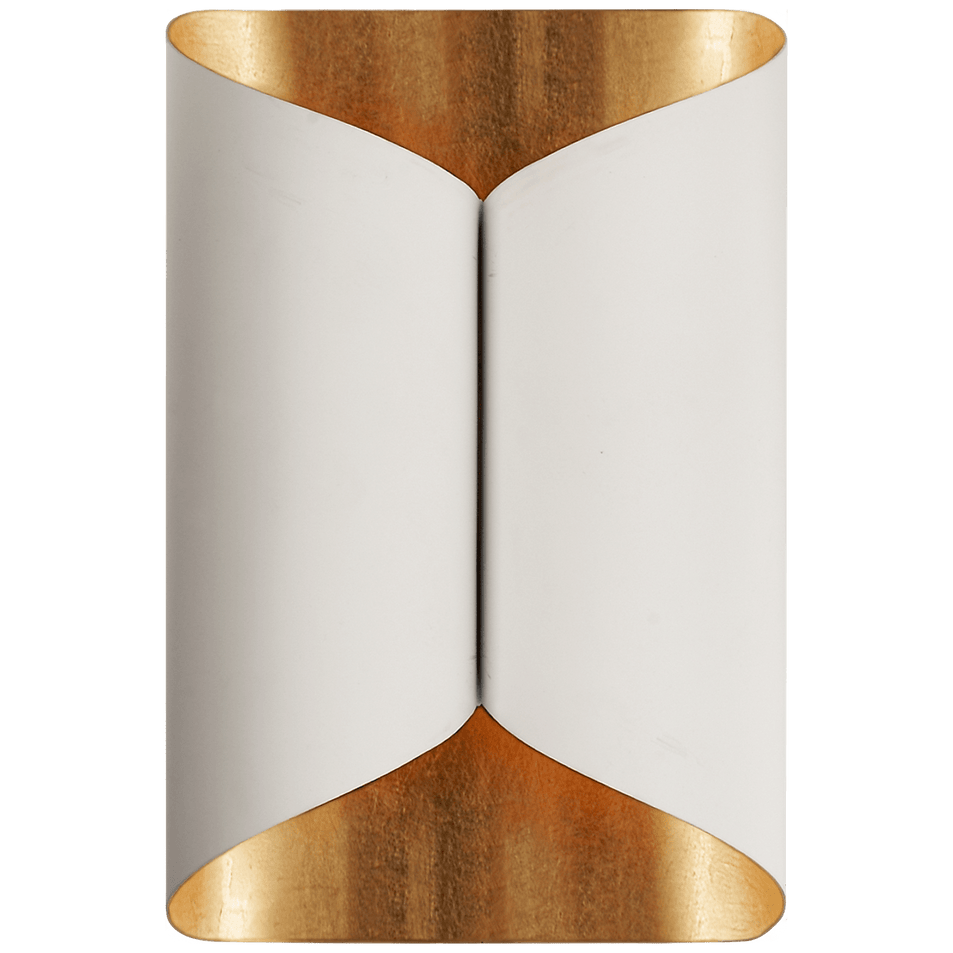 Selfoss Sconce in Plaster White with Brass Interior