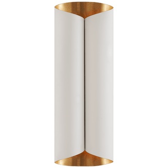 Selfoss Large Sconce in Plaster White and Gild