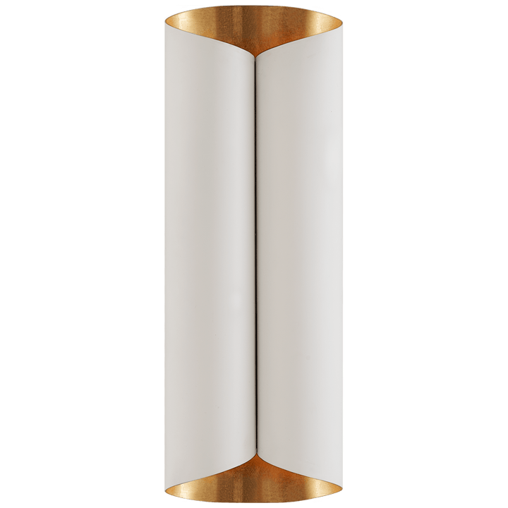Selfoss Large Sconce in Plaster White and Gild