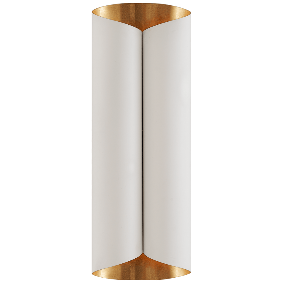 Selfoss Large Sconce in Plaster White and Gild