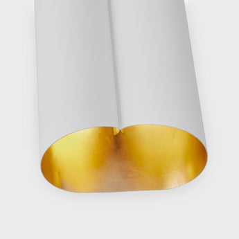 Selfoss Large Sconce in Plaster White and Gild Interior