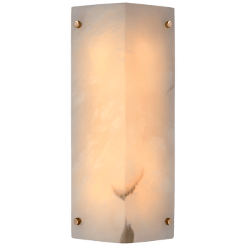 Clayton Wall Sconce in Alabster and Hand-Rubbed Antique Brass