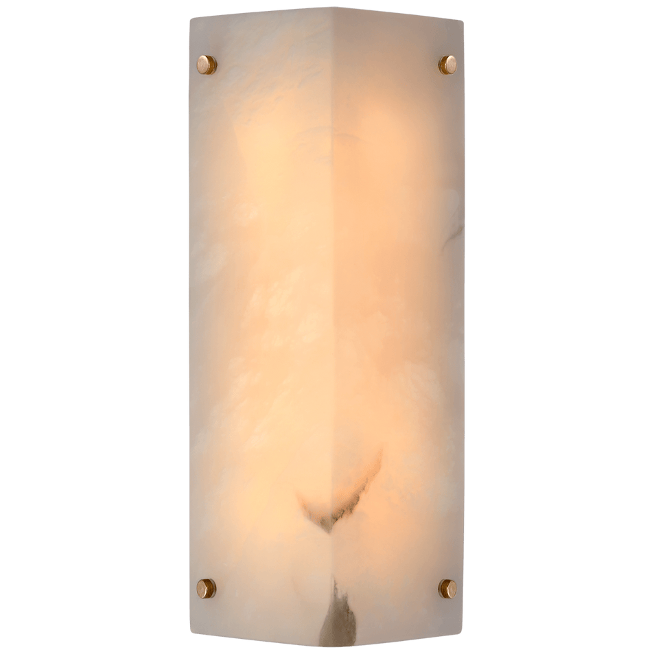 Clayton Wall Sconce in Alabster and Hand-Rubbed Antique Brass