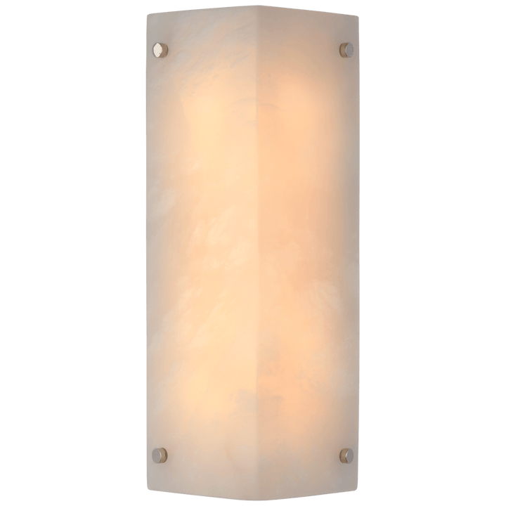 Clayton Wall Sconce in Alabaster and Polished Nickel
