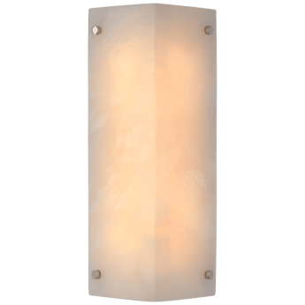 Clayton Wall Sconce in Alabaster and Polished Nickel