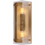 Clayton Wall Sconce in Crystal and Hand-Rubbed Antique Brass