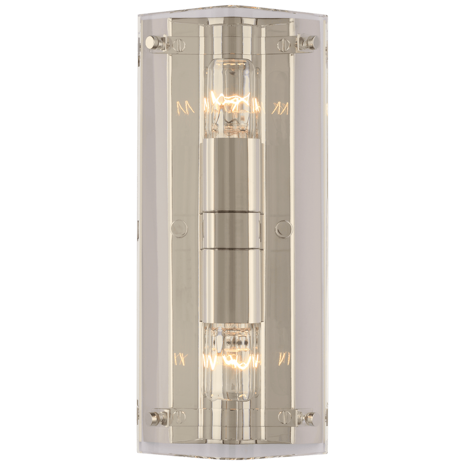 Clayton Wall Sconce in Crystal and Polished Nickel