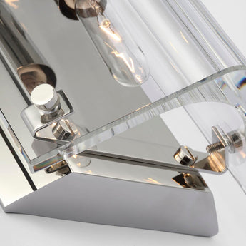 Clayton Wall Sconce in Crystal and Polished Nickel