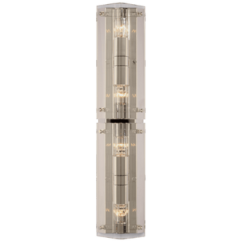 Clayton 25" Wall Sconce in Crystal and Polished Nickel