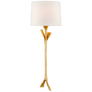 Fliana Tail Sconce in Gild with Linen Shade