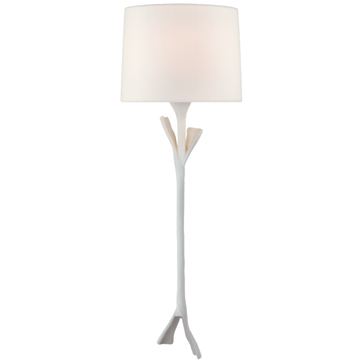 Fliana Tail Sconce in Plaster White with Linen Shade