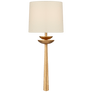 Beaumont Medium Tail Sconce in Gild with Linen Shade