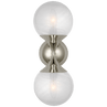 Polished Nickel / white-glass