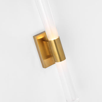 Brenta Single Sconce in Hand-Rubbed Antique Brass with White Glass