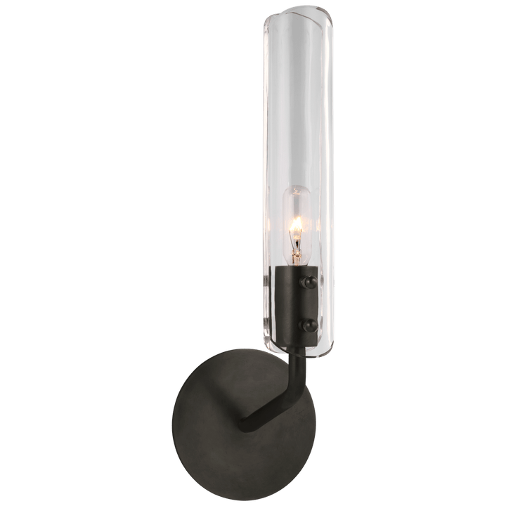 Casoria 14" Single Sconce in Bronze with Clear Glass