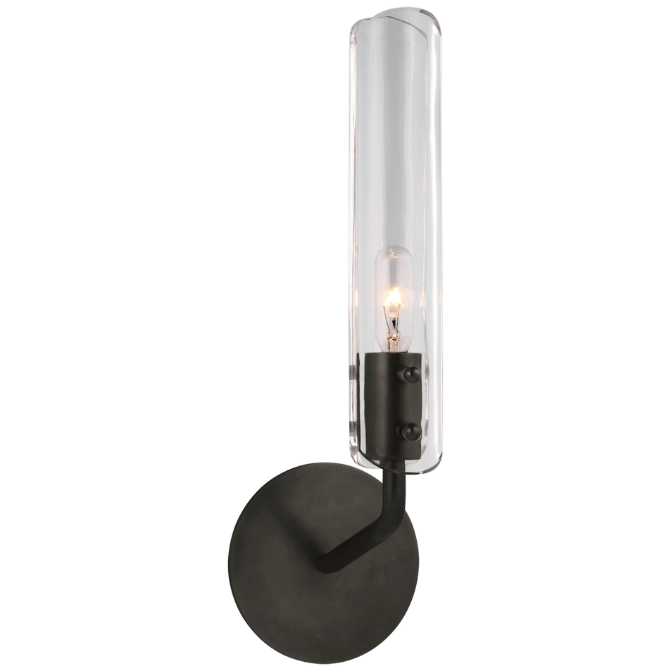 Casoria 14" Single Sconce in Bronze with Clear Glass