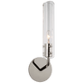 Casoria 14" Single Sconce in Polished Nickel with Clear Glass