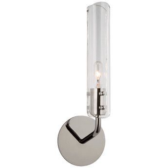 Casoria 14" Single Sconce in Polished Nickel with Clear Glass