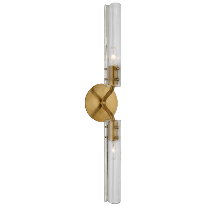 Casoria 23" Linear Sconce in Hand-Rubbed Antique Brass with Clear Glass