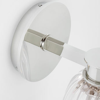 Asalea Single Sconce in Polished Nickel with Clear Glass