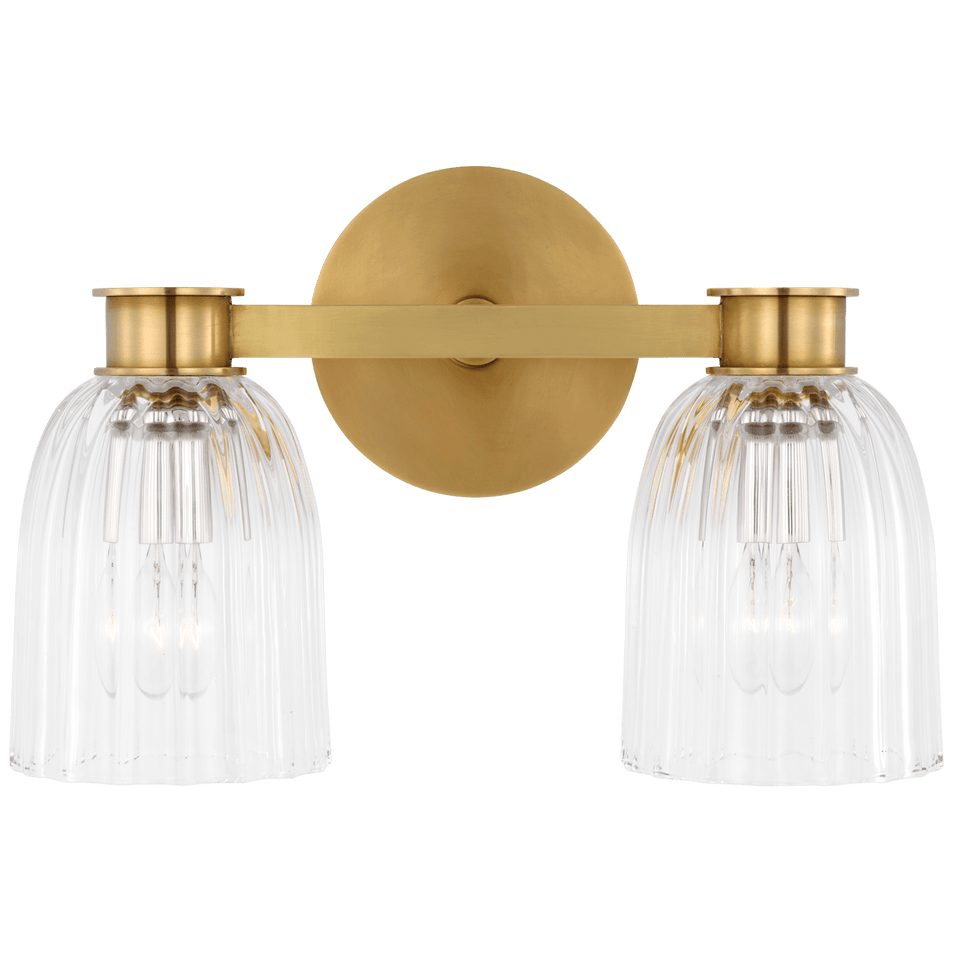 Asalea Double Sconce, a premium Bath light by VCGallery Italy. Close - up image of its design.