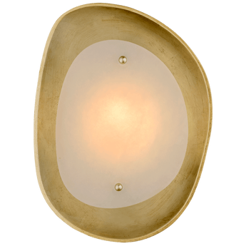 Samos Small Sculpted Sconce in Gild with Alabaster