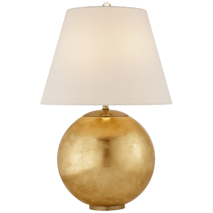 Morton Table Lamp in Gild with Linen Shade