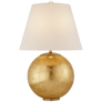 Morton Table Lamp in Gild with Linen Shade