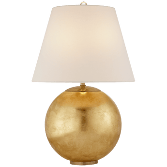 Morton Table Lamp in Gild with Linen Shade