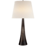 Dover Table Lamp in Aged Iron with Linen Shade