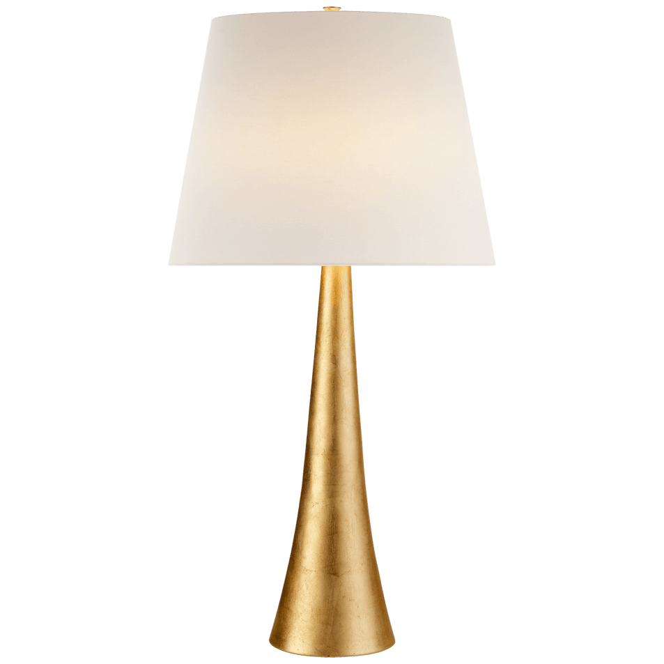 Dover Table Lamp in Gild with Linen Shade